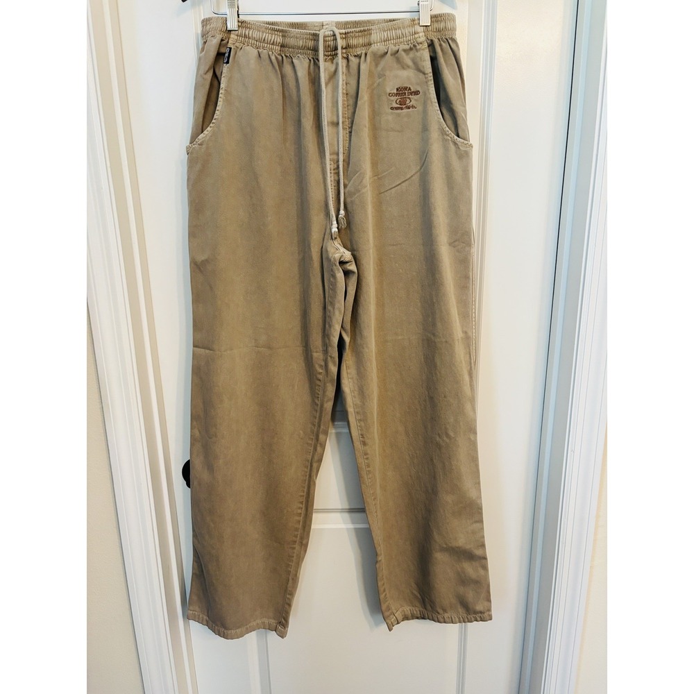Crazy Shirts Hawaii Original Pants coffee Dyed Relaxed Fit Mens Size XXL Cotton